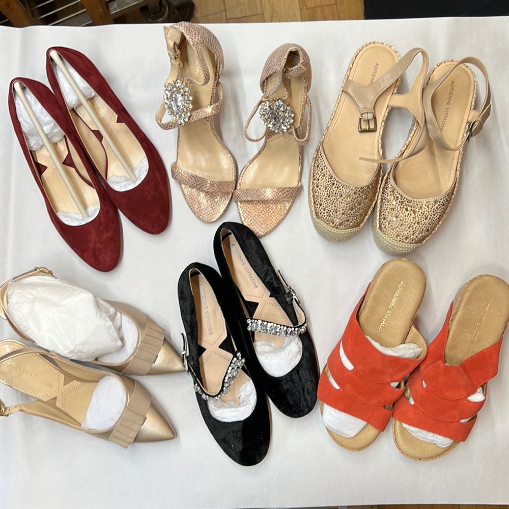 Six pair, Adrian Vittadini, women’s shoes, size 6, medium